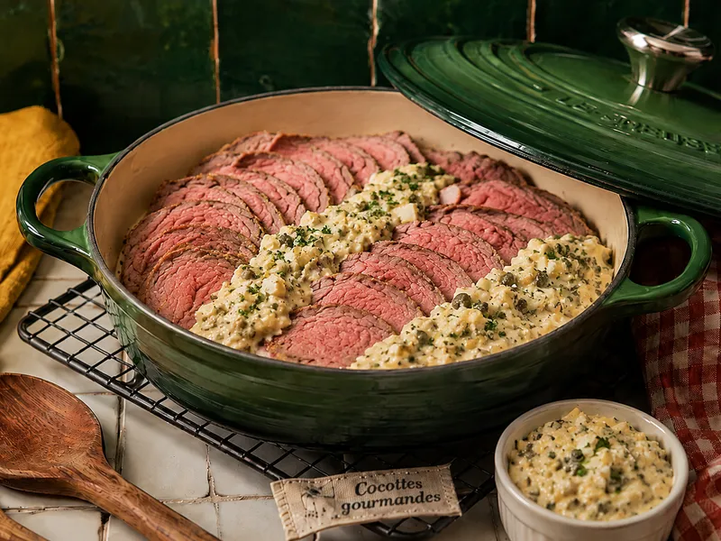 Rôti de bœuf froid, sauce gribiche